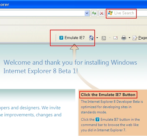 Emulate IE7